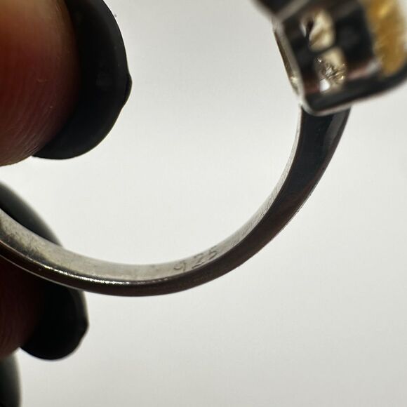 NWOT faceted, oval cut garnet and accent citrines ring in sterling silver! - Picture 7 of 10